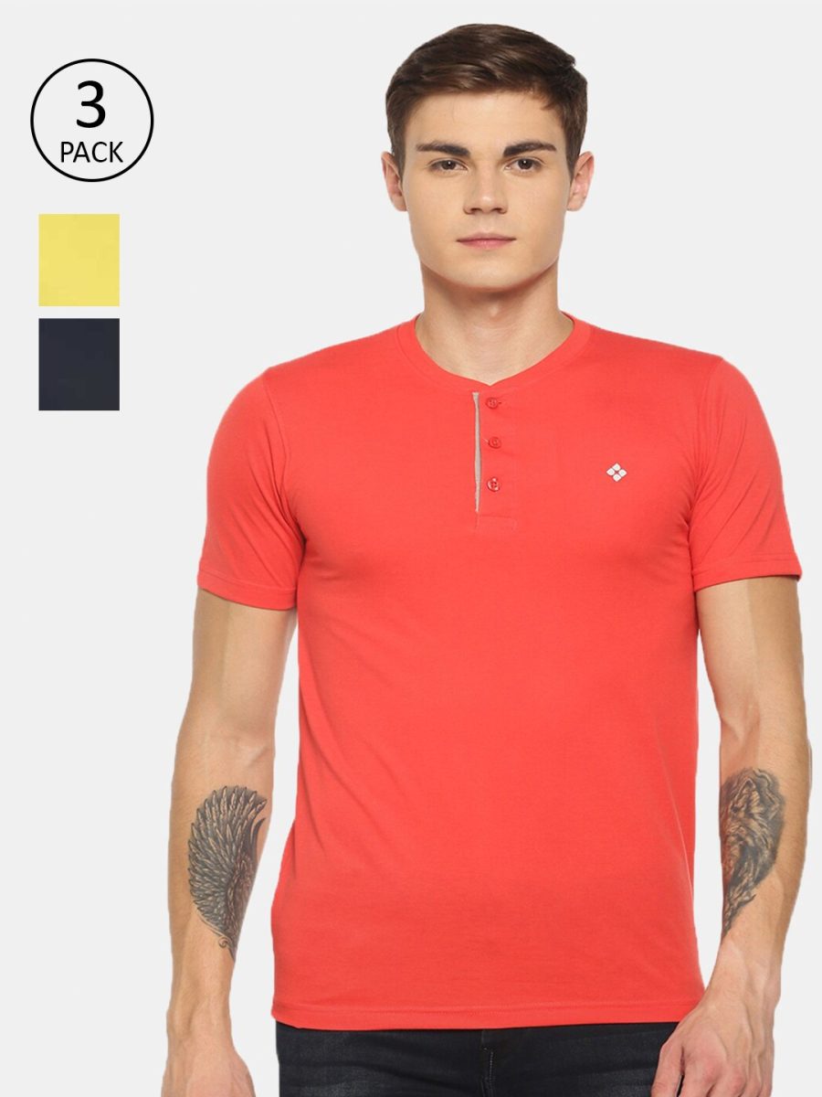 Dollar Men's Casual Henly Neck T-Shirt