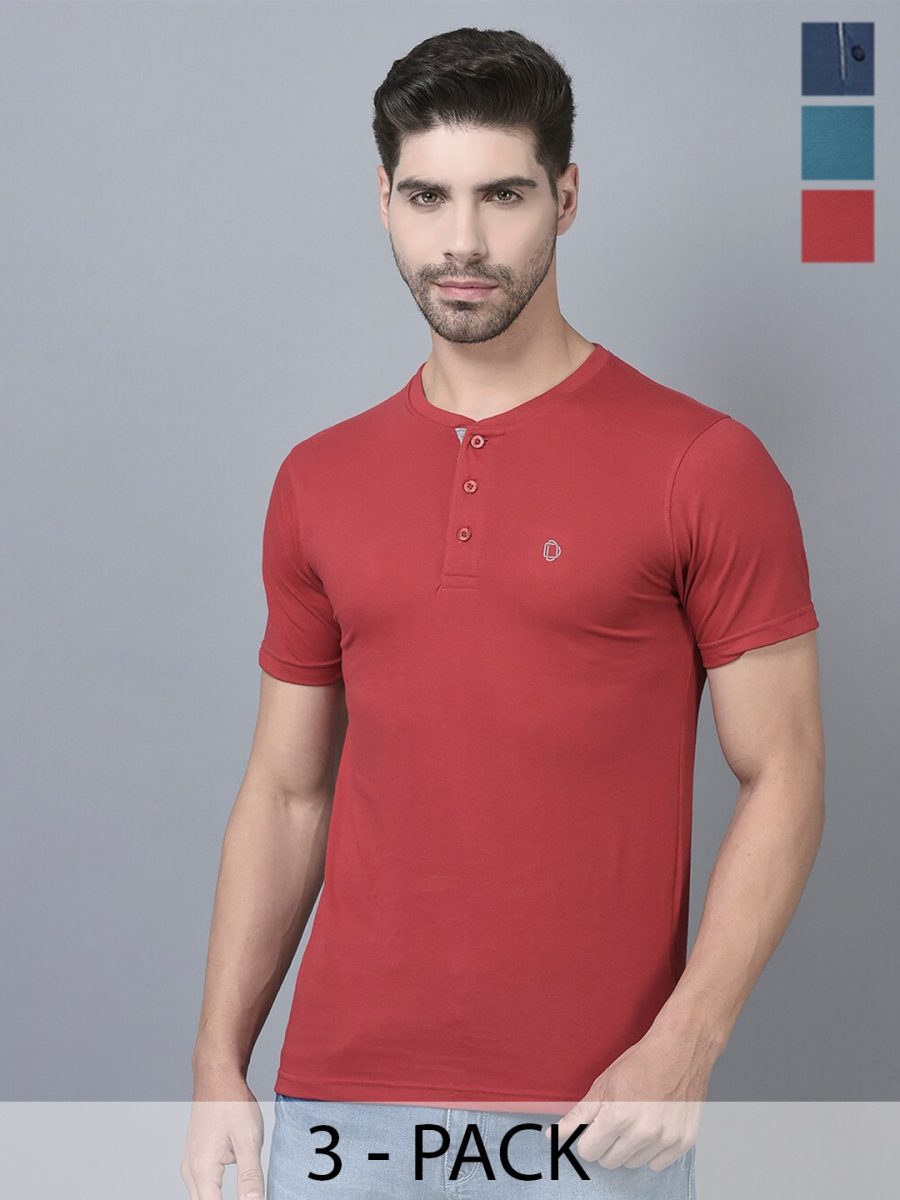 Dollar Men's Casual Henly Neck T-Shirt