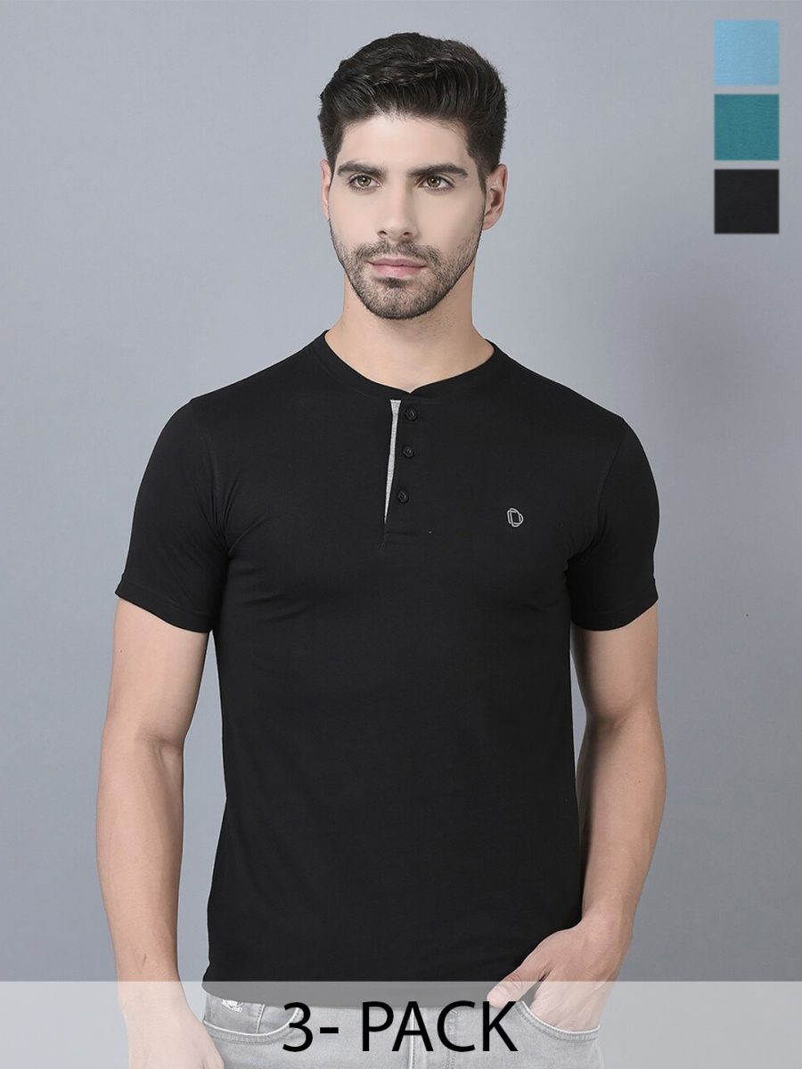 Dollar Men's Casual Henly Neck T-Shirt