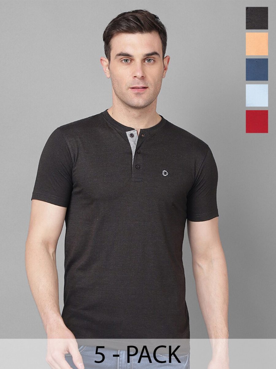 Dollar Men's Casual Henly Neck T-Shirt