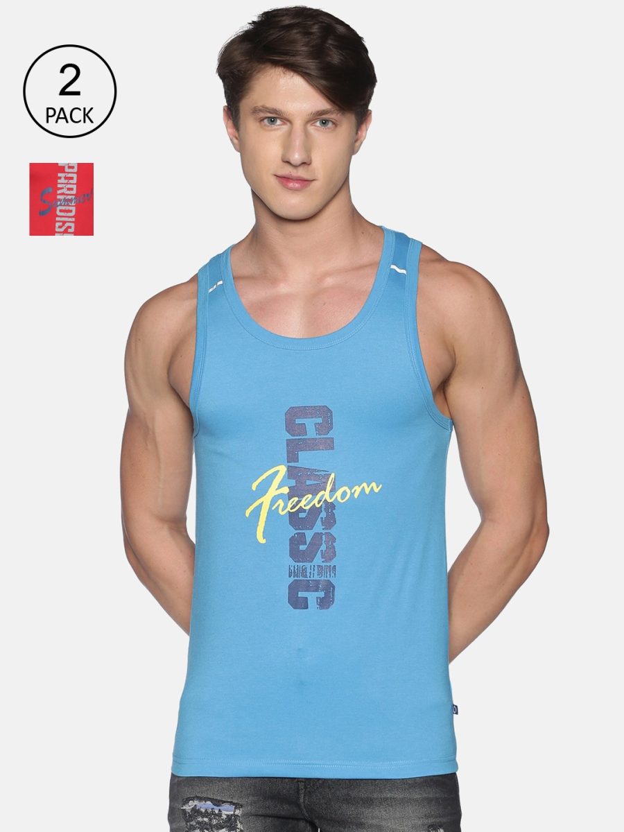 Dollar Men's Casual Cotton Printed Tank Top Vest