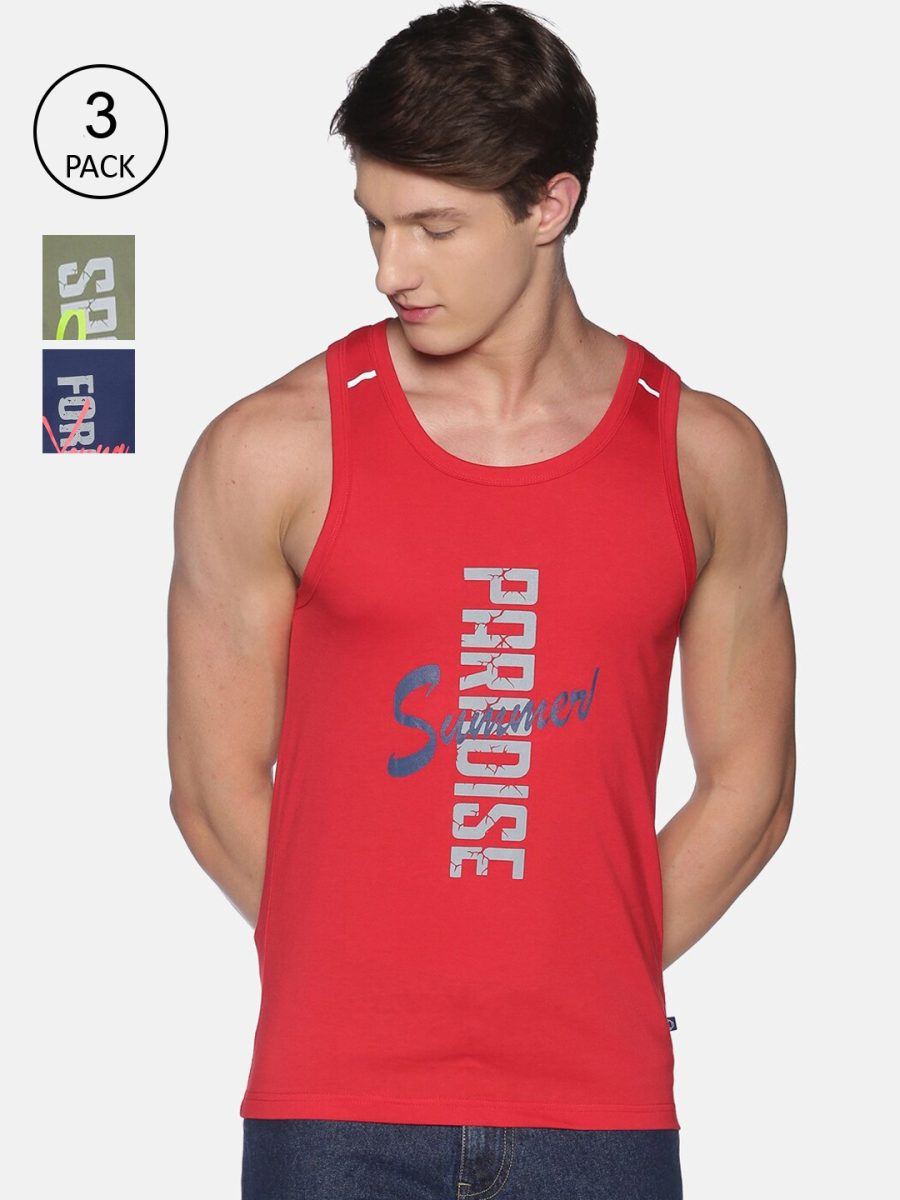 Dollar Men's Casual Cotton Printed Tank Top Vest