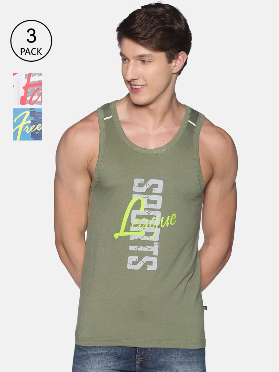 Dollar Men's Casual Cotton Printed Tank Top Vest