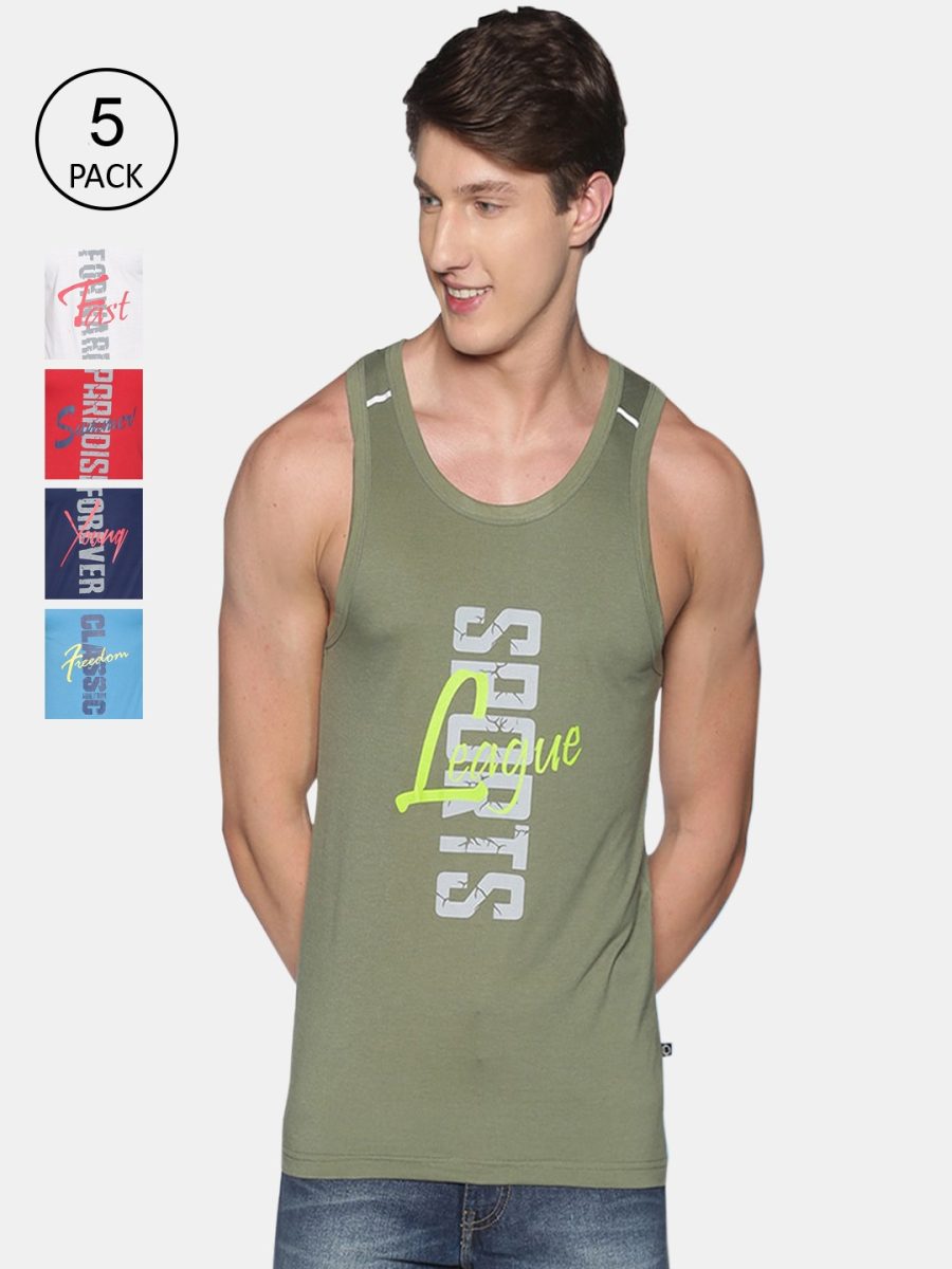 Dollar Men's Casual Cotton Printed Tank Top Vest