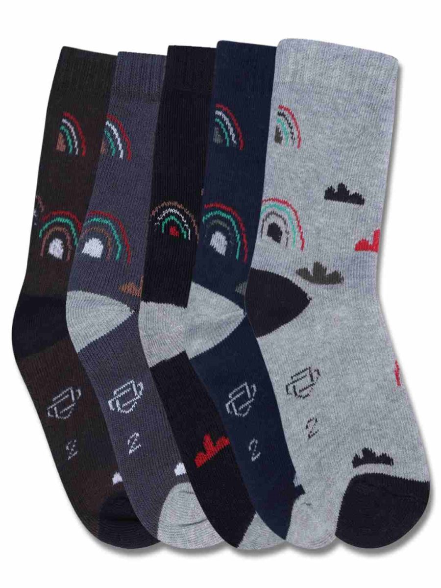 DOLLAR KIDS SOCKS FOR BOYS & GIRLS IN BLENDED COTTON (PACK OF 5)