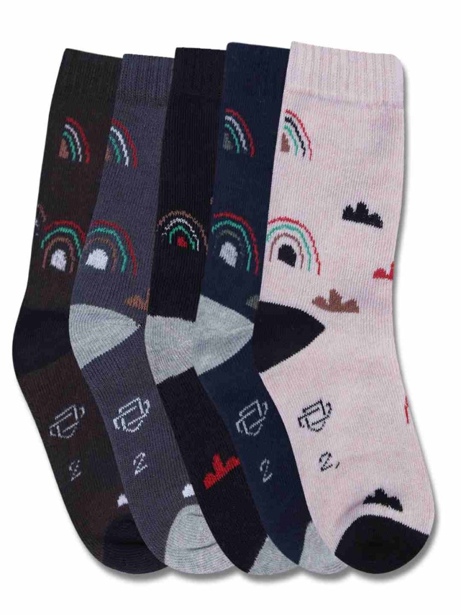 DOLLAR KIDS SOCKS FOR BOYS & GIRLS IN BLENDED COTTON (PACK OF 5)