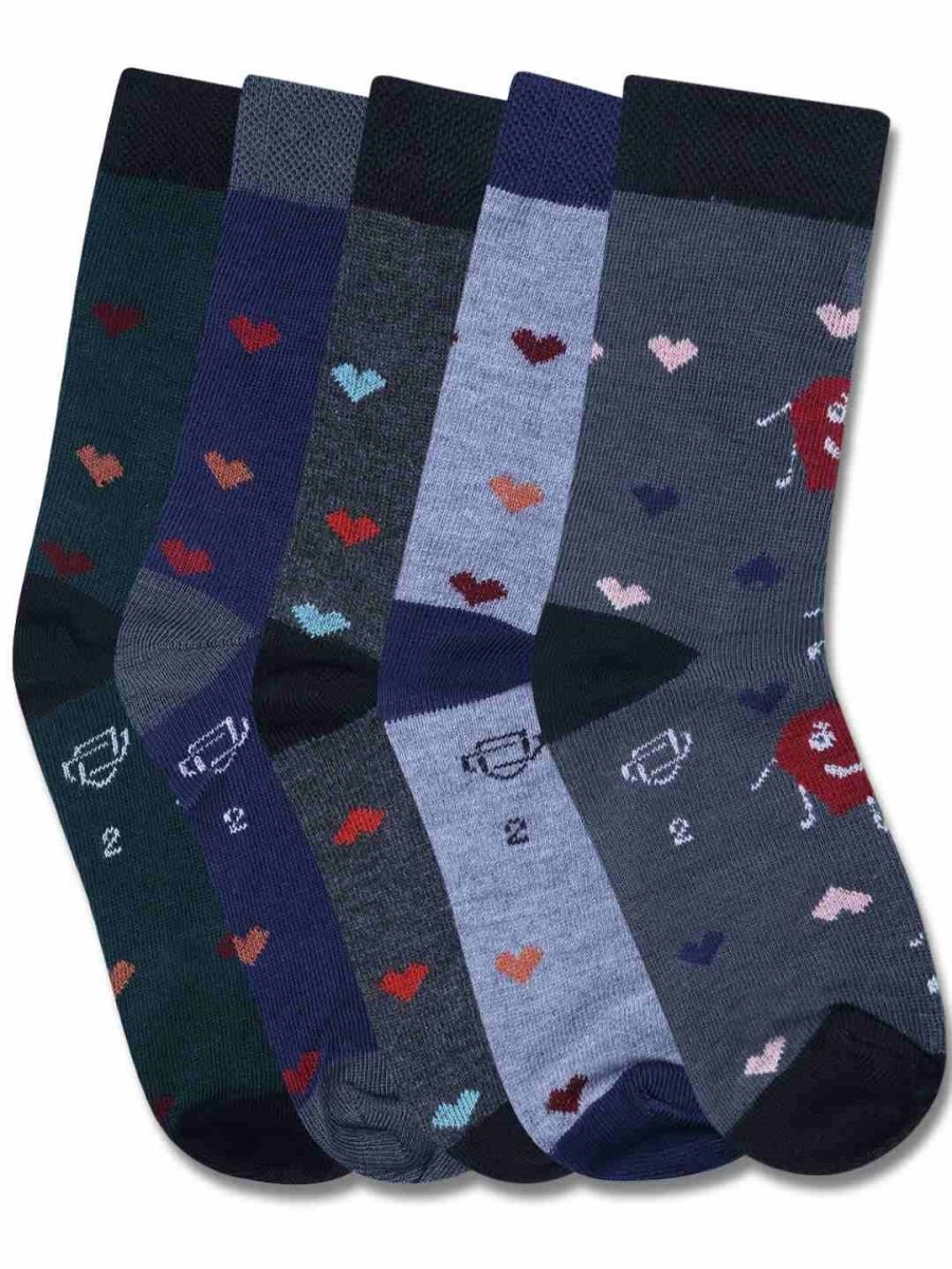 DOLLAR KIDS SOCKS FOR BOYS & GIRLS IN BLENDED COTTON (PACK OF 5)