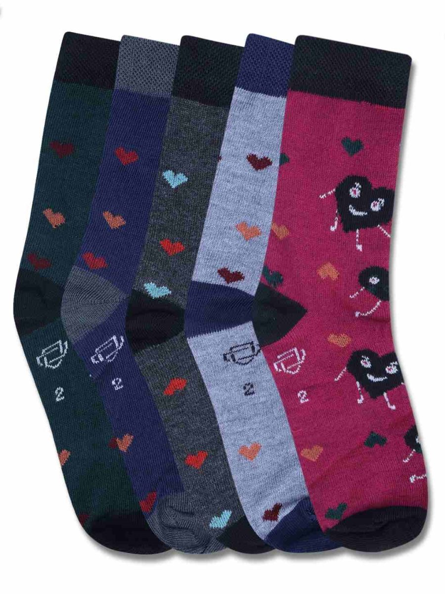 DOLLAR KIDS SOCKS FOR BOYS & GIRLS IN BLENDED COTTON (PACK OF 5)