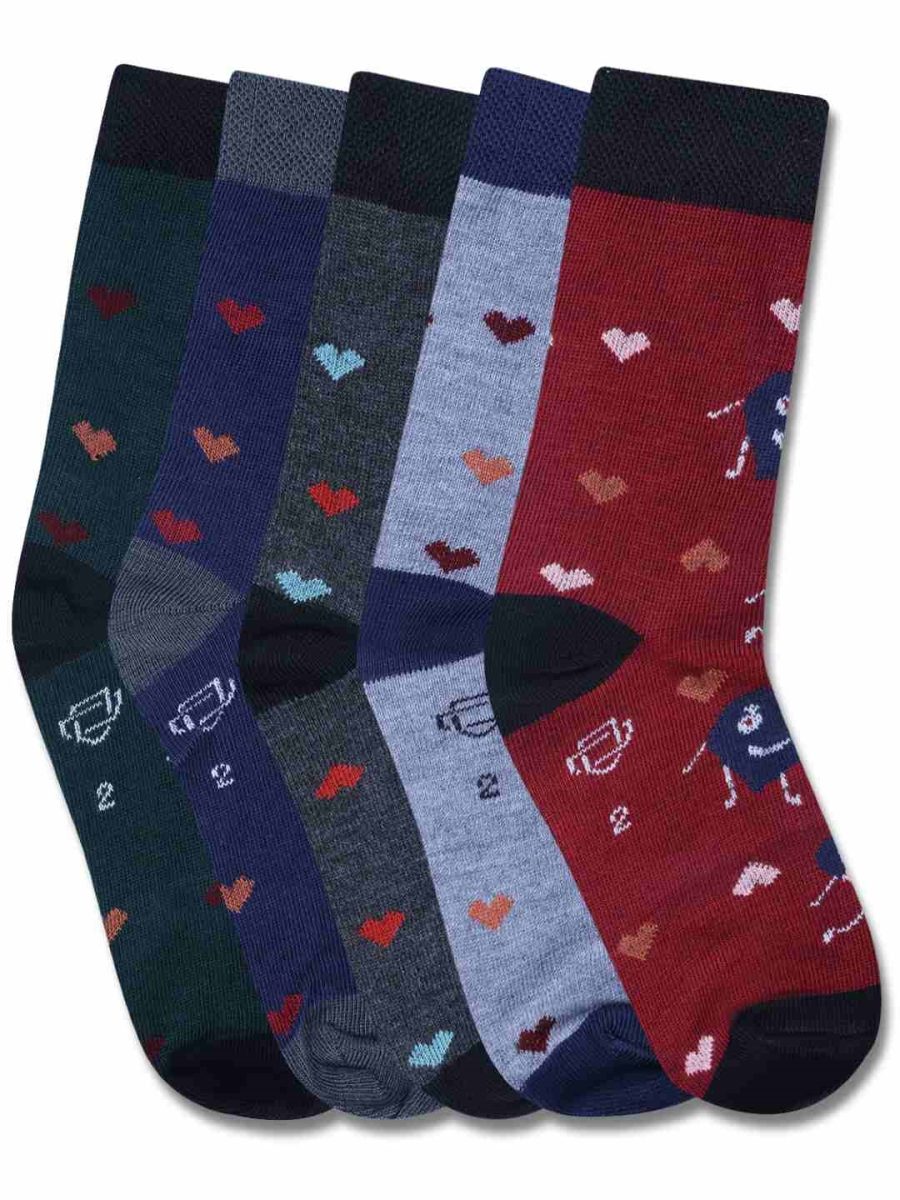 DOLLAR KIDS SOCKS FOR BOYS & GIRLS IN BLENDED COTTON (PACK OF 5)