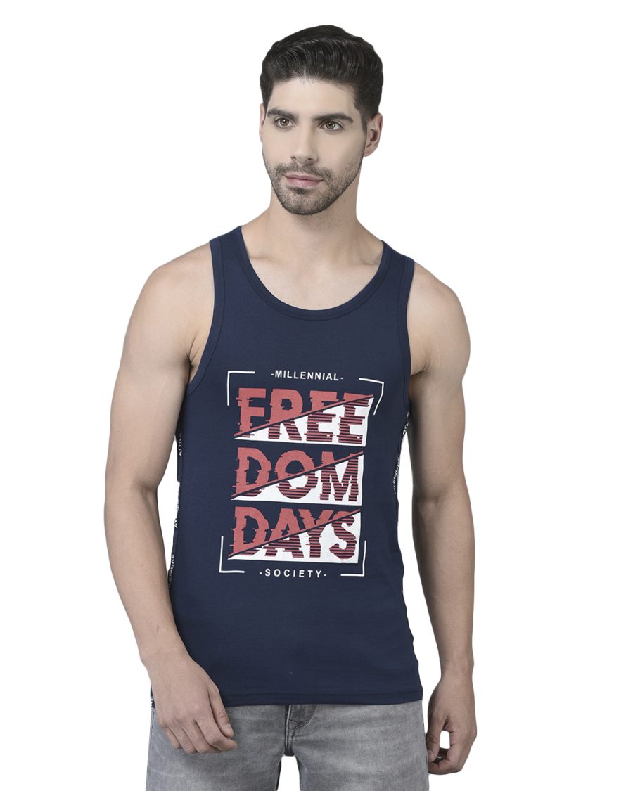 Dollar Men's Casual Cotton Printed Tank Top Vest