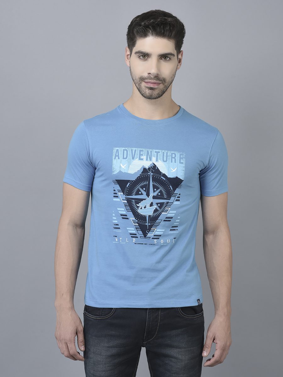 Dollar Men's Casual Round Neck Printed T-Shirt