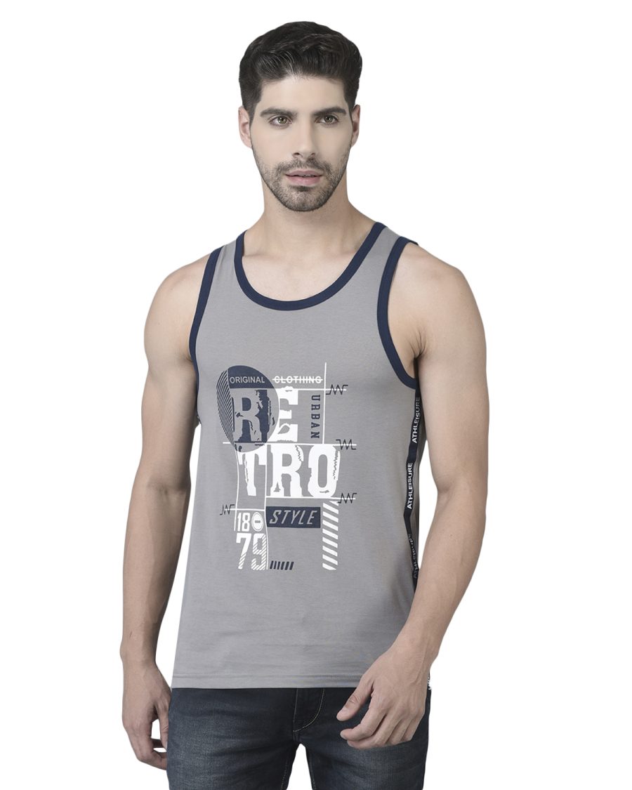Dollar Men's Casual Cotton Printed Tank Top Vest