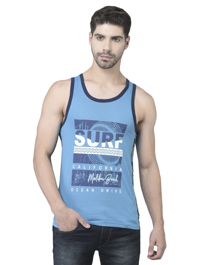 Dollar Men's Casual Cotton Printed Tank Top Vest