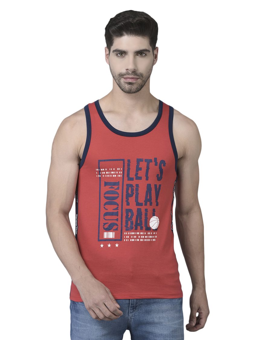 Dollar Men's Casual Cotton Printed Tank Top Vest