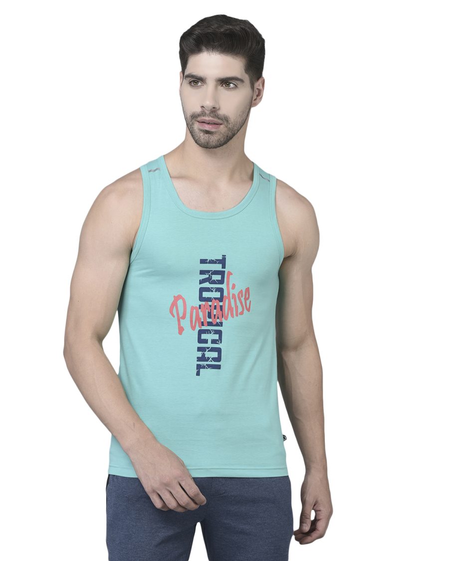 Dollar Men's Casual Cotton Printed Tank Top Vest