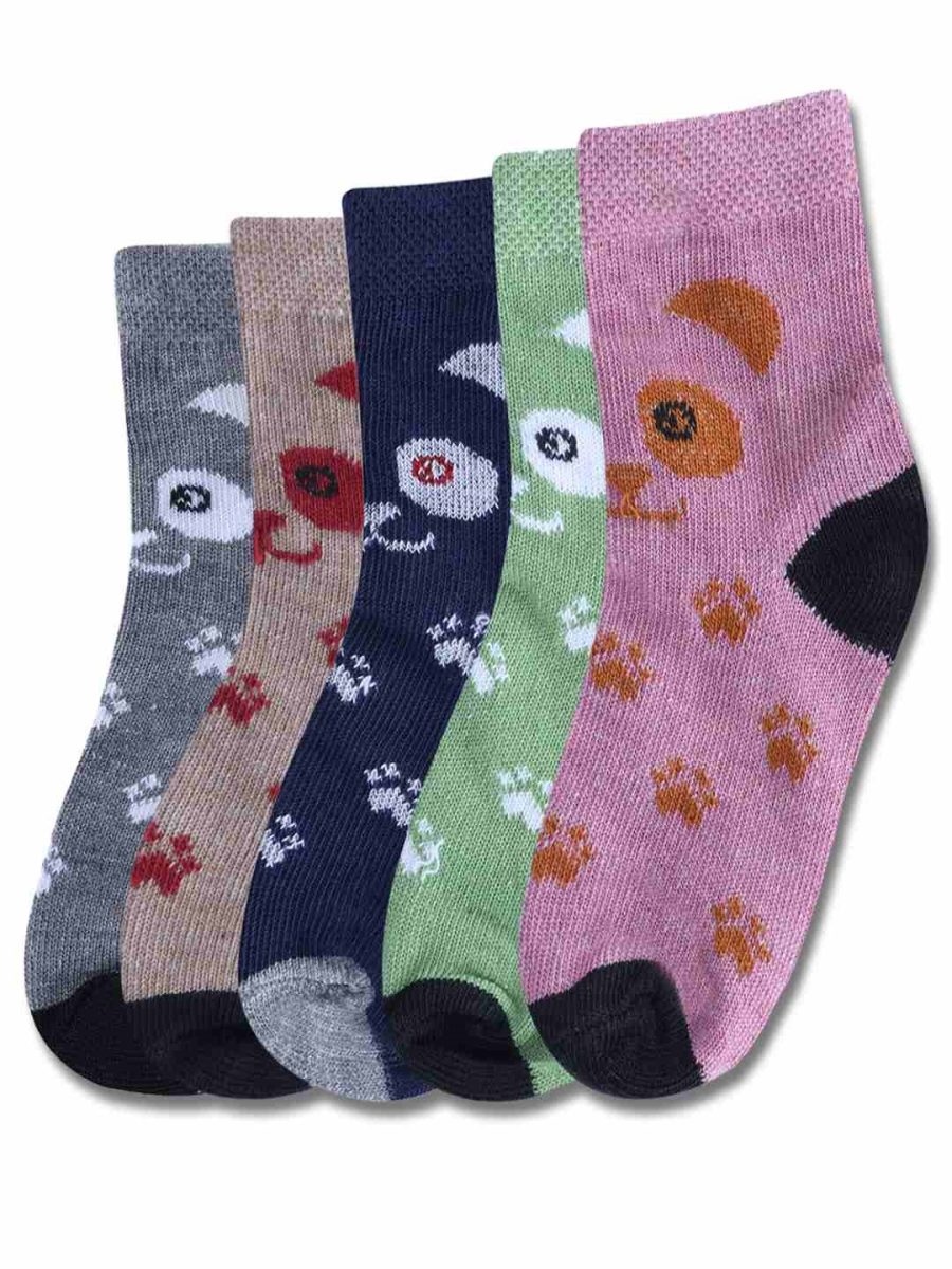 DOLLAR KIDS SOCKS FOR BOYS & GIRLS IN BLENDED COTTON (PACK OF 5)