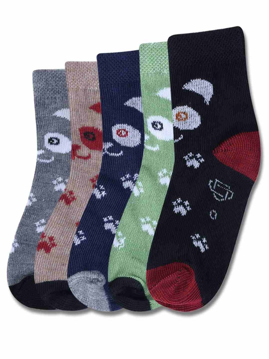DOLLAR KIDS SOCKS FOR BOYS & GIRLS IN BLENDED COTTON (PACK OF 5)