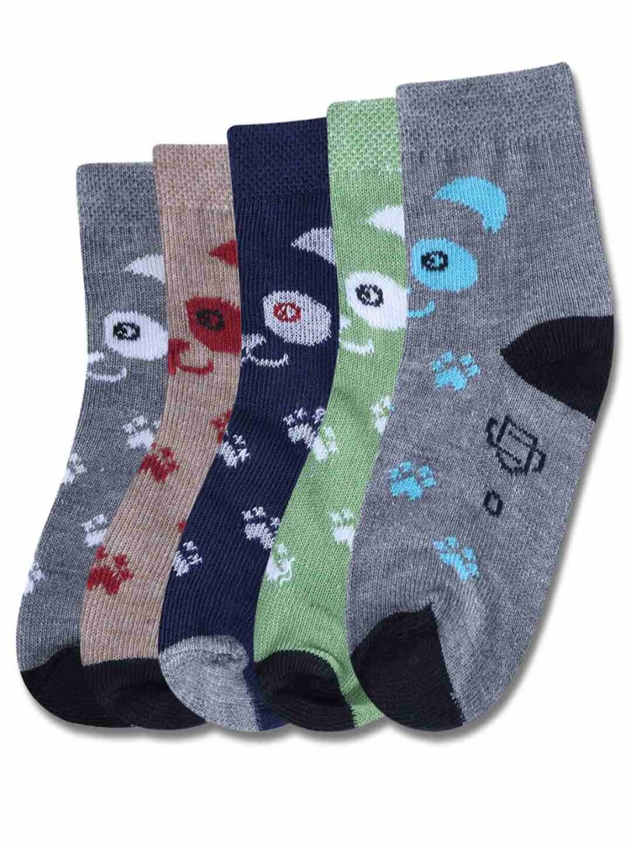 DOLLAR KIDS SOCKS FOR BOYS & GIRLS IN BLENDED COTTON (PACK OF 5)