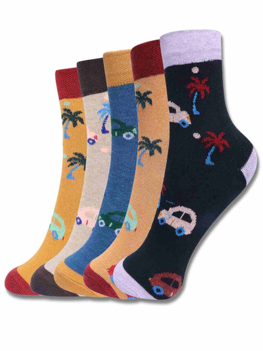 DOLLAR KIDS SOCKS FOR BOYS & GIRLS IN BLENDED COTTON (PACK OF 5)
