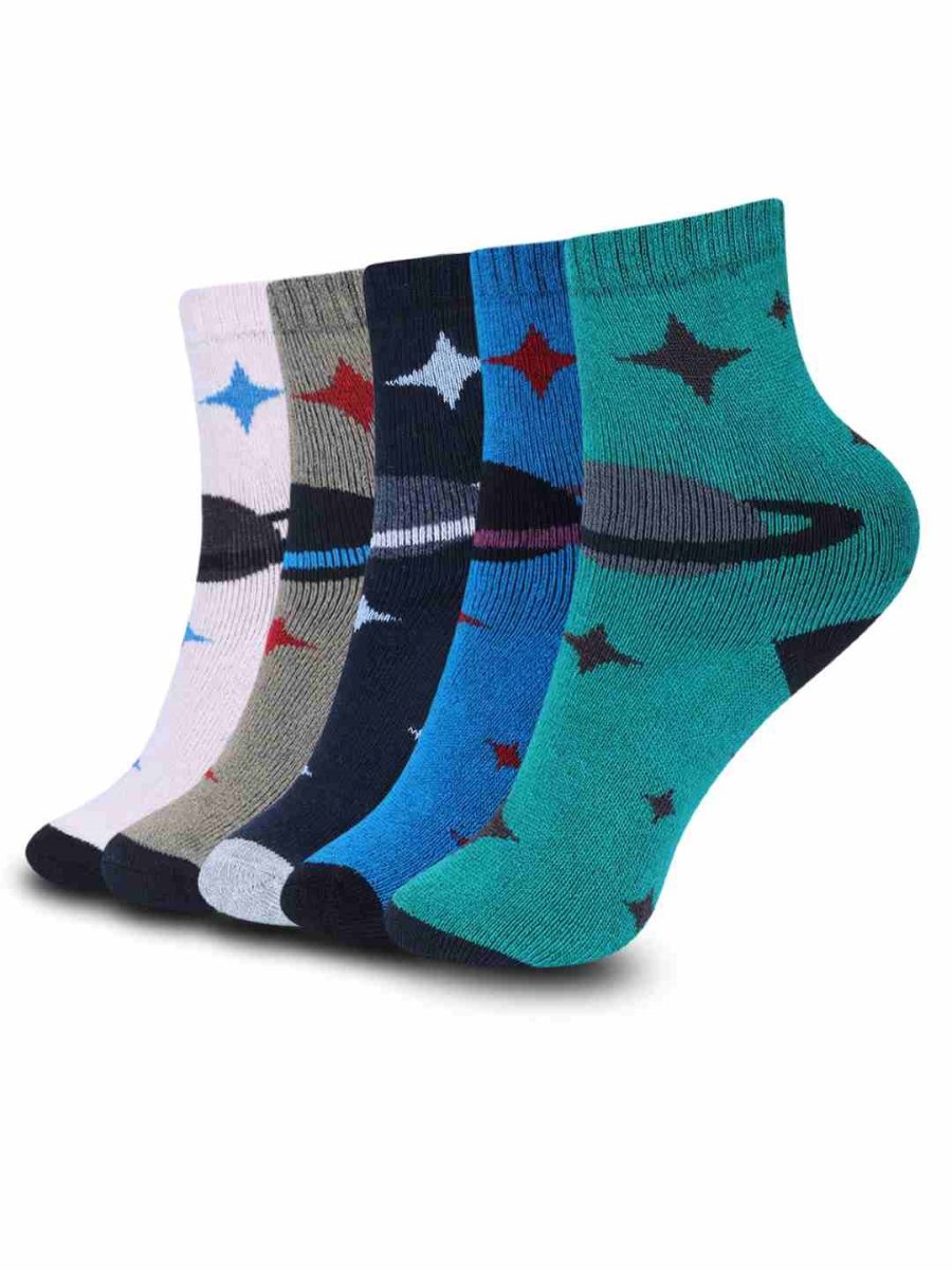 DOLLAR KIDS SOCKS FOR BOYS & GIRLS IN BLENDED COTTON (PACK OF 5)