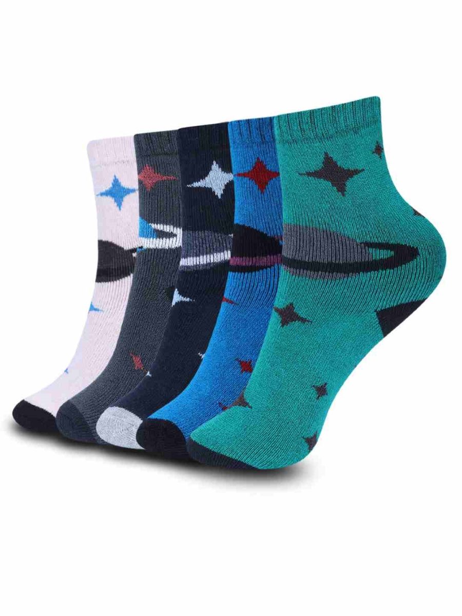 DOLLAR KIDS SOCKS FOR BOYS & GIRLS IN BLENDED COTTON (PACK OF 5)