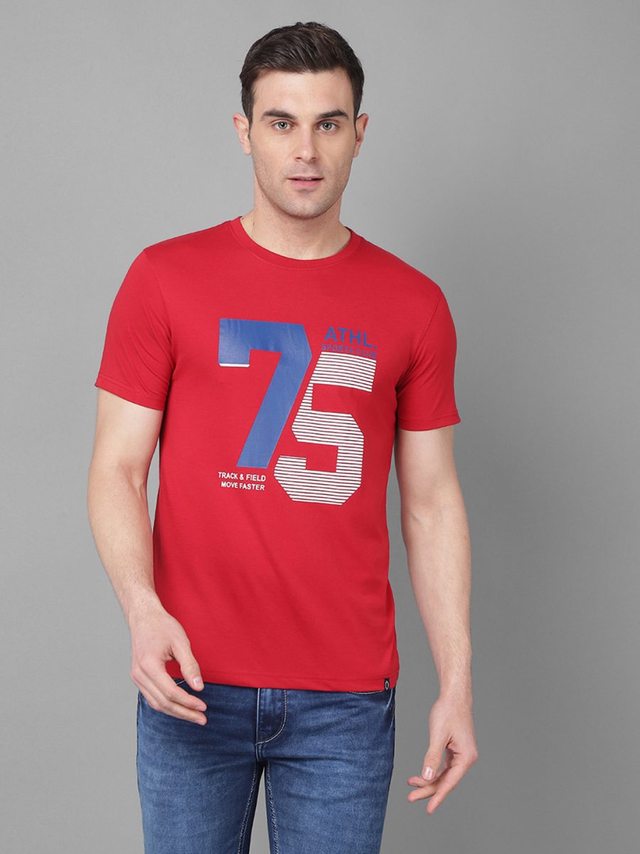 Dollar Men's Casual Round Neck Printed T-Shirt