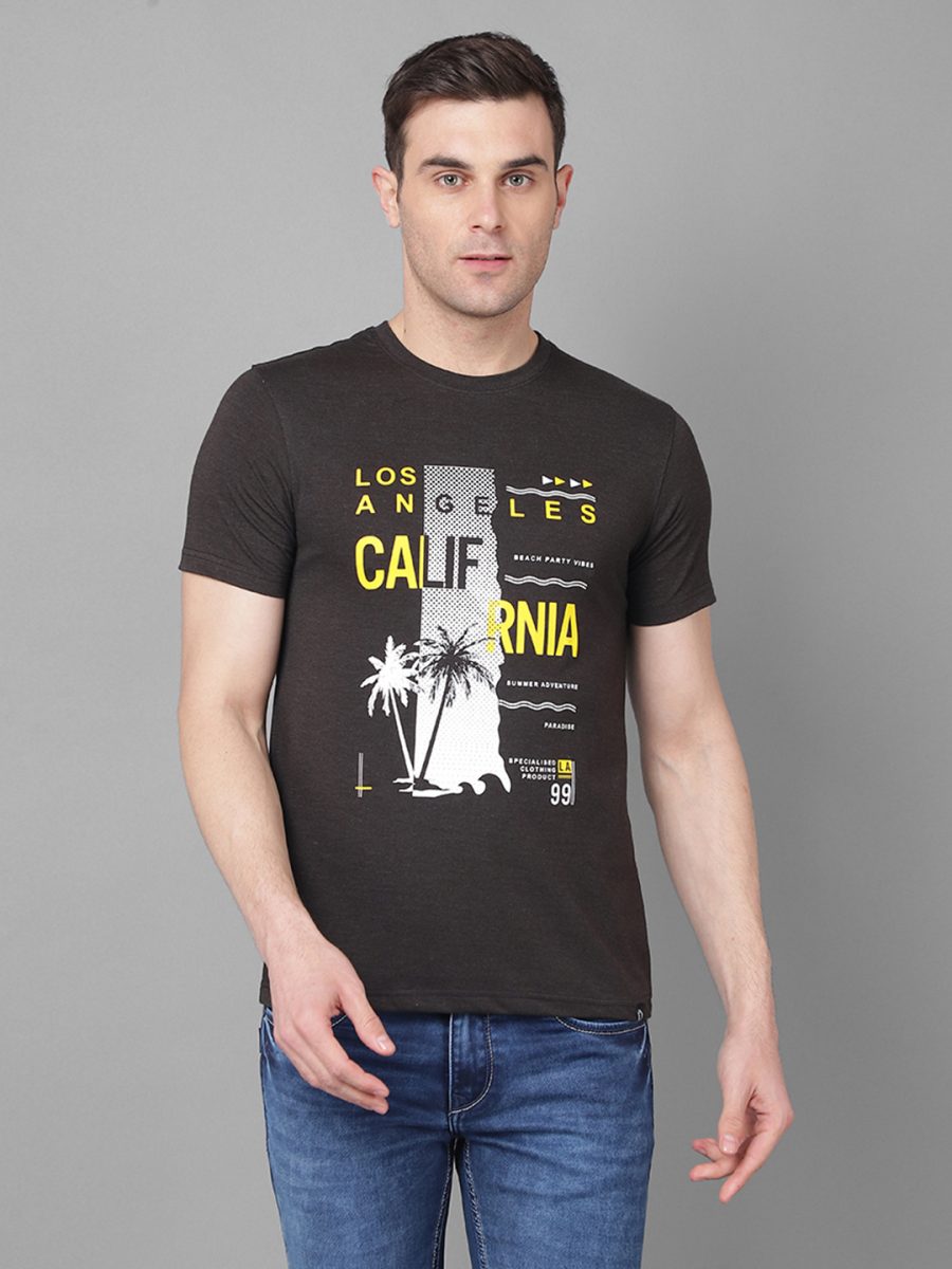 Dollar Men's Casual Round Neck Printed T-Shirt