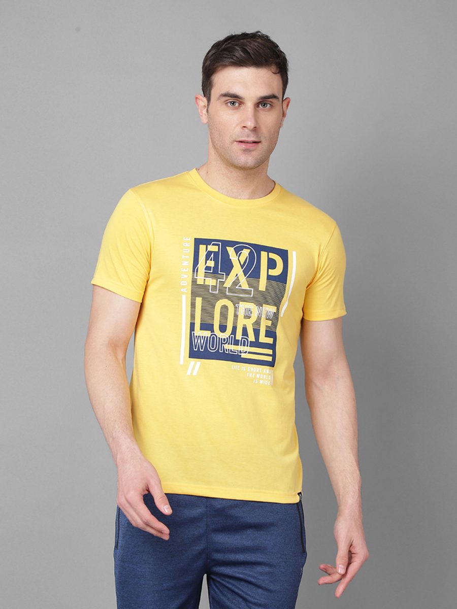 Dollar Men's Casual Round Neck Printed T-Shirt