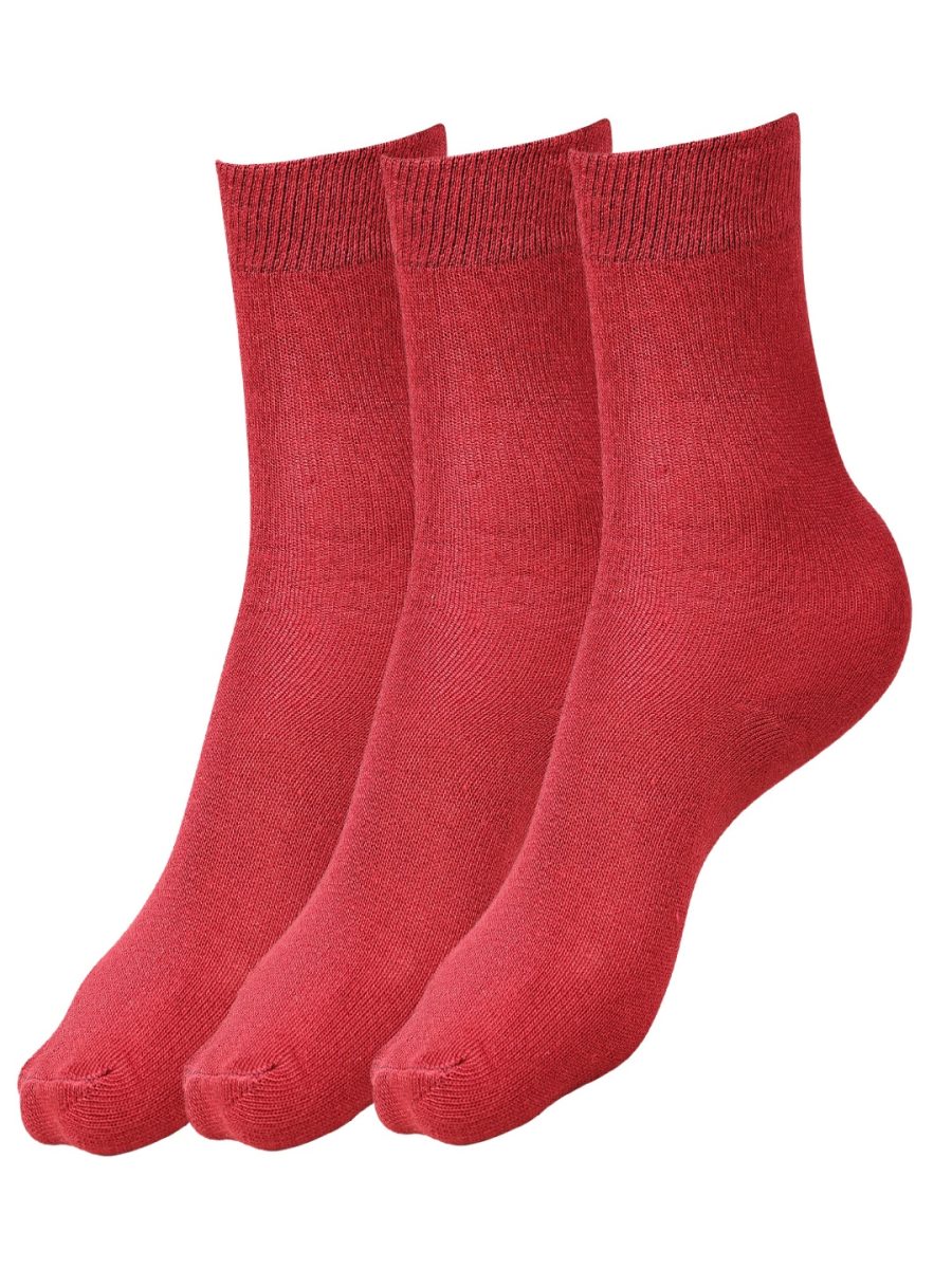 Dollar Plain School Socks For Boys & Girls In Blended Cotton (Pack of 3)