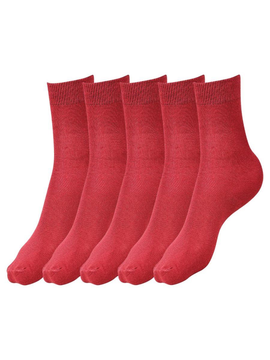 Dollar Plain School Socks For Boys & Girls In Blended Cotton (Pack of 5)