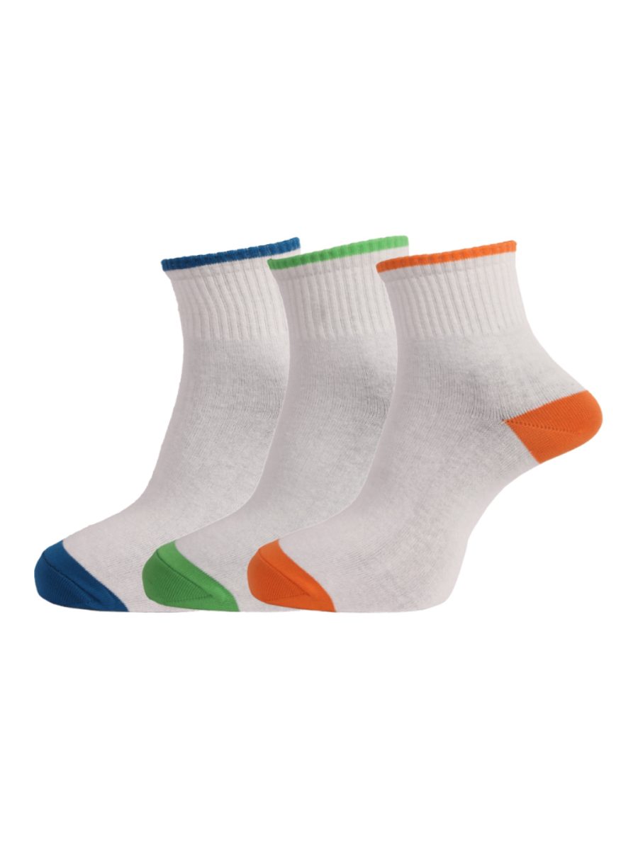 Dollar Socks Cotton Ankle Length Socks for Men's Free Size (Pack of 3)