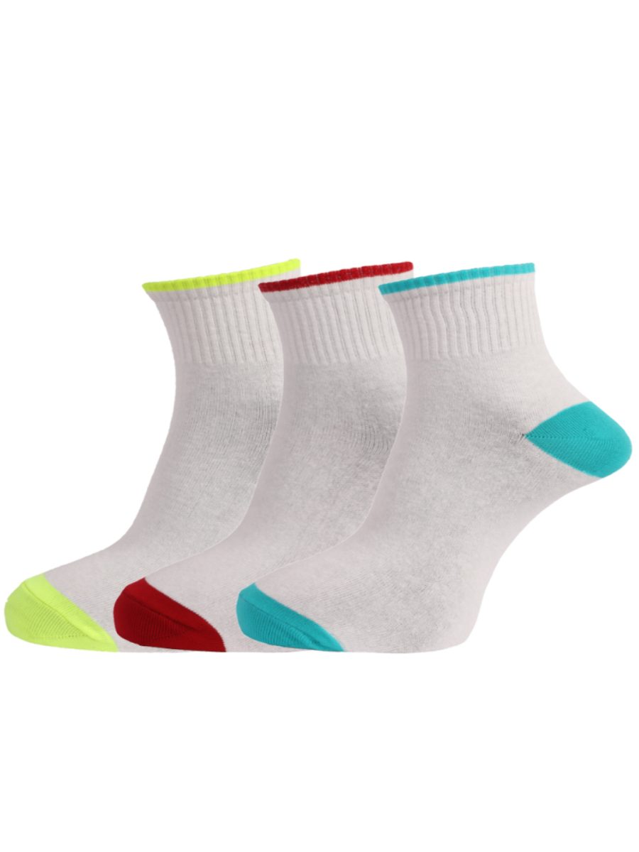 Dollar Socks Cotton Ankle Length Socks for Men's Free Size (Pack of 3)