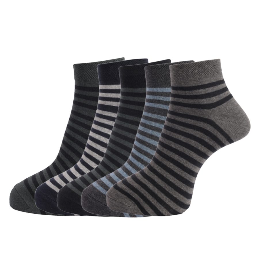 Dollar Socks Cotton Ankle Length Socks for Men's Free Size (Pack of 5)