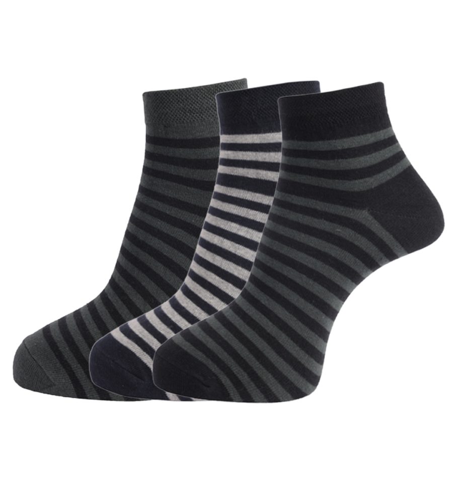 Dollar Socks Cotton Ankle Length Socks for Men's Free Size (Pack of 3)