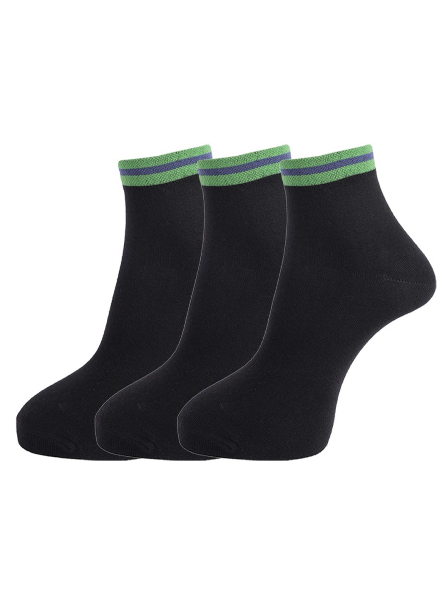 Dollar Socks Cotton Ankle Length Socks for Men's Free Size (Pack of 3)
