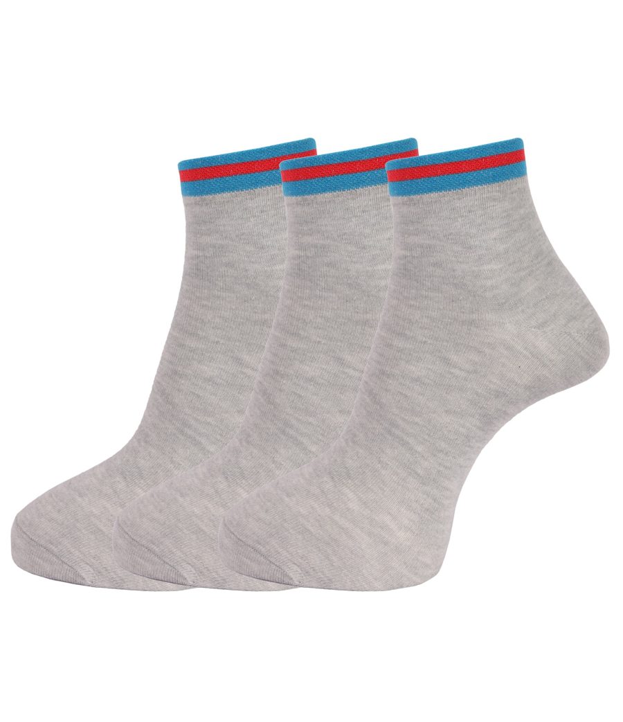 Dollar Socks Cotton Ankle Length Socks for Men's Free Size (Pack of 3)