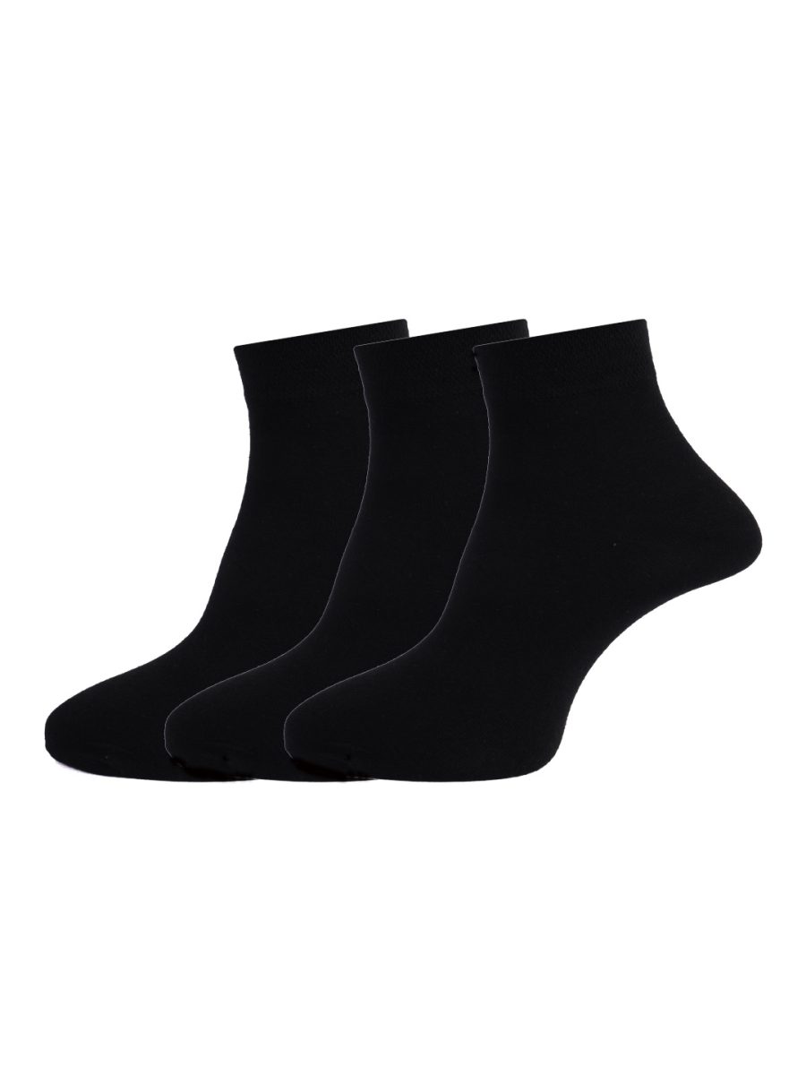 Dollar Socks Cotton Ankle Length Socks for Men's Free Size (Pack of 3)