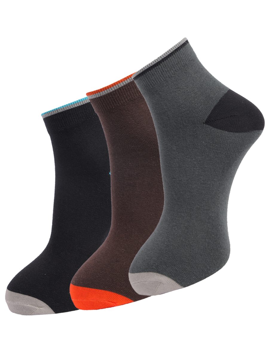 Dollar Socks Cotton Ankle Length Socks for Men's Free Size (Pack of 3)
