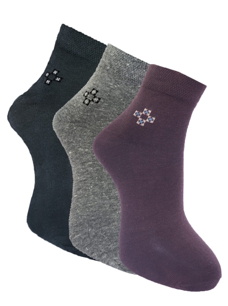 Dollar Socks Cotton Ankle Length Socks for Men's Free Size (Pack of 3)