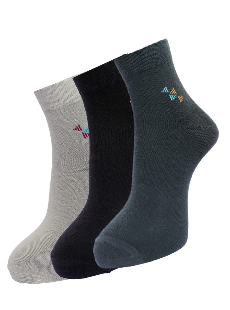 Dollar Socks Cotton Ankle Length Socks for Men's Free Size (Pack of 3)