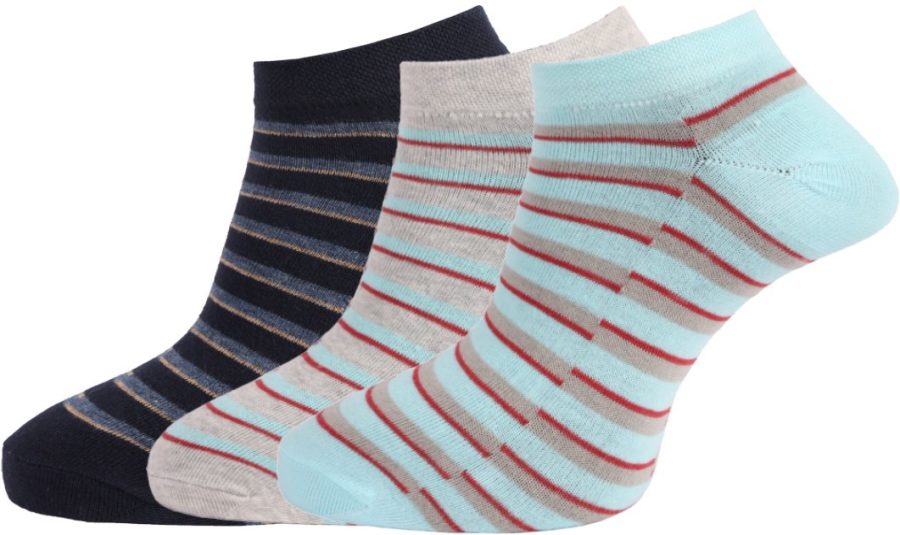 Dollar Socks for Men Solid Ankle Length Cotton Socks, Free Size (Pack of 3)