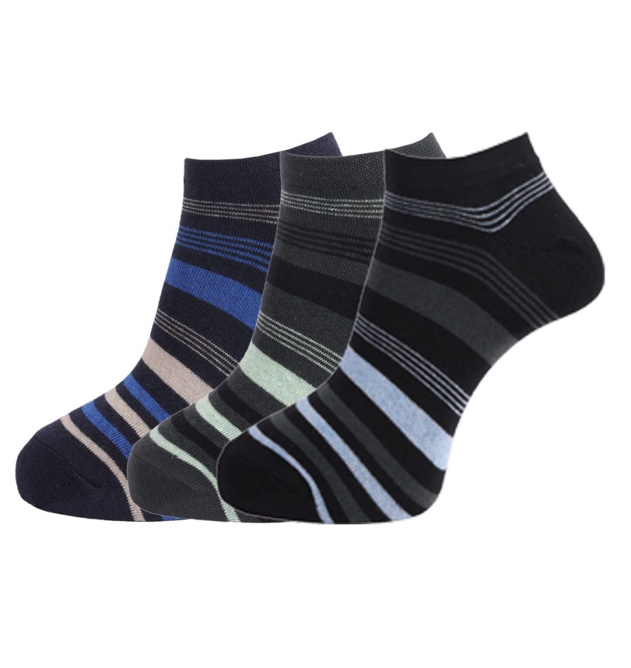 Dollar Socks Cotton Ankle Length Socks for Men's Free Size (Pack of 3)