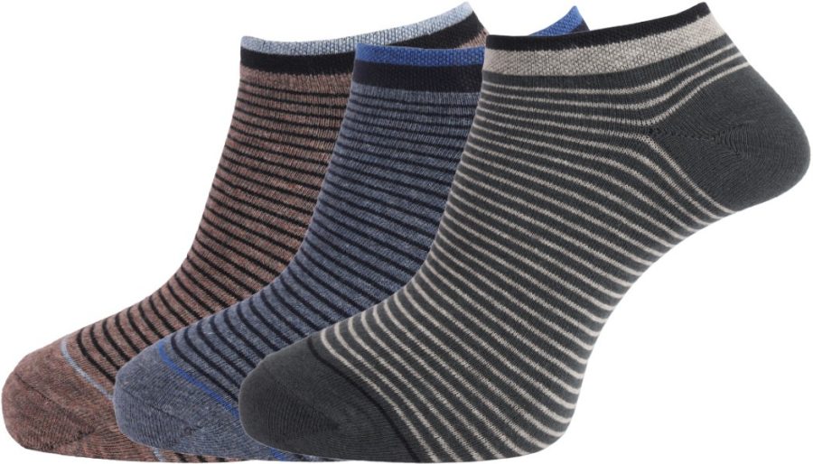 Dollar Socks for Men Solid Ankle Length Cotton Socks, Free Size (Pack of 3)