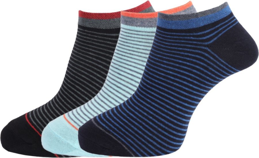 Dollar Socks for Men Solid Ankle Length Cotton Socks, Free Size (Pack of 3)