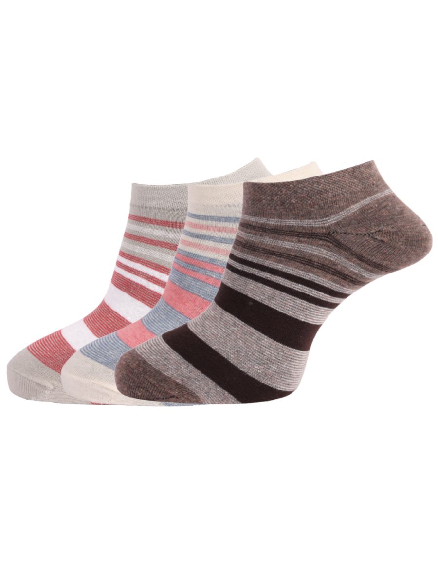 Dollar Socks Cotton Ankle Length Socks for Men's Free Size (Pack of 3)