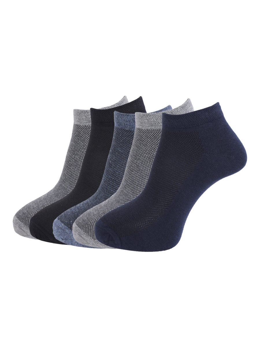 Dollar Socks Low Ankle Cotton Socks for Men's (Pack of 5)