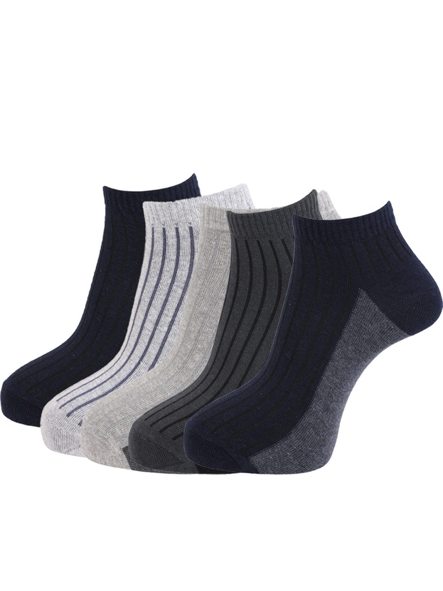 Dollar Socks Low Ankle Cotton Socks for Men's (Pack of 5)