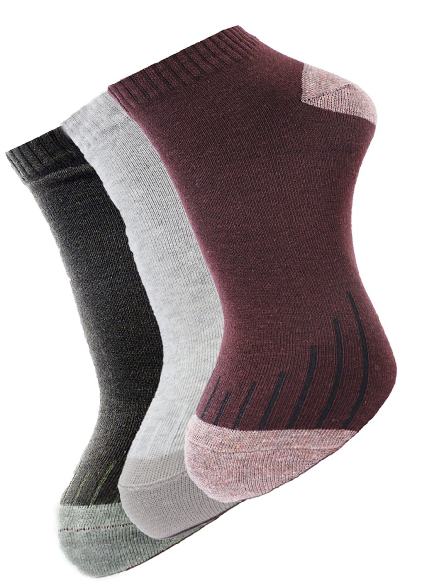 Dollar Socks Cotton Ankle Length Socks for Men's Free Size (Pack of 3)