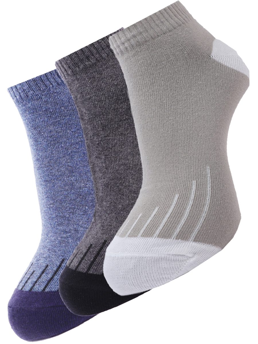 Dollar Socks Cotton Ankle Length Socks for Men's Free Size (Pack of 3)