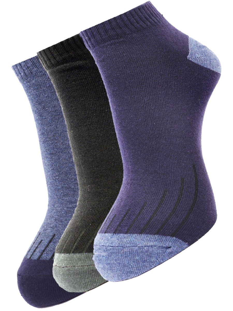 Dollar Socks Cotton Ankle Length Socks for Men's Free Size (Pack of 3)